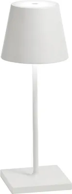 Immagine prodotto di Lampada a led da tavolo Poldina Pro Mini Bianca ricaricabile e dimmerabile con batteria fino a 12 ore