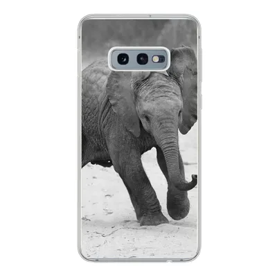 Produktbild von MuchoWow® Handyhülle Schutzhülle Hülle für Samsung Galaxy S10e Elefant - Baby - Tiere - Kröte - Schwarz und weiß Silikon Softcase Handy Hülle - Handy
