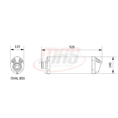 Obrázek produktu pro Mivv SPORT tlumič OVAL SLIP-ON Carbon Cap pro SUZUKI GSX-R 1000 BJ 2005 > 2006