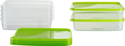 Produktbild von MiraHome Vorratsdosen Sets verschiedene Größen rechteckig grün – Vorratsdosen mit Deckel Luftdicht – Gefrierdosen für Mealprep – Austrian Quality