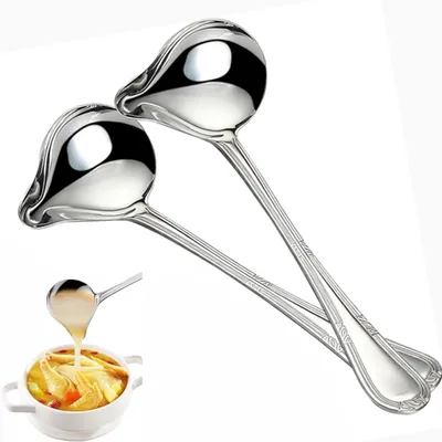 Sauslepfer mit Schenktuit, 20 cm, Edelstahl, 2 Stück