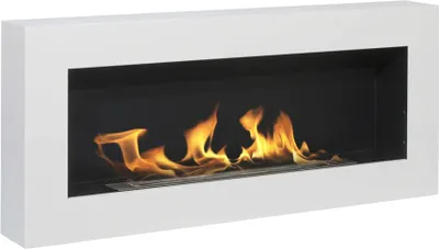 Produktbild von Krb na bioetanol Nástenný krb Siena biely D 90 x D 12 x V40