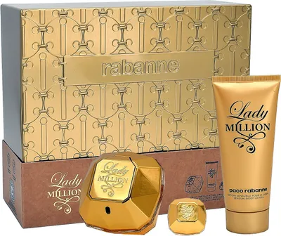 Obrázek produktu pro Paco Rabanne Lady Million, parfémovaná voda, 80 ml + tělové mléko, 100 ml + parfémovaná voda, 5 ml