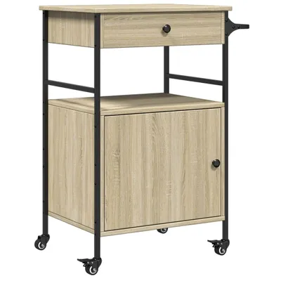 Obrázek produktu pro Kuchyňský vozík dub sonoma 56 x 43 x 89,5 cm kompozitní dřevo