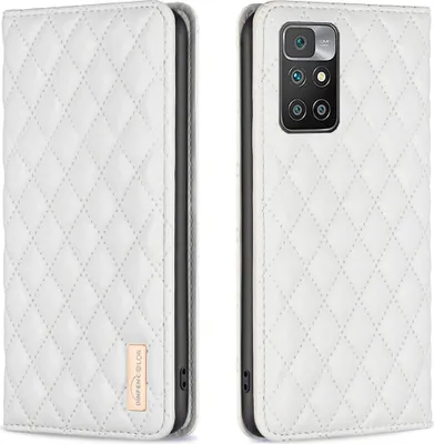 Produktbild von Redmi 10 Hülle, Elegant Bookstyle Flip Leder Kartenfächer Schutzhülle mit Ständer für Xiaomi Redmi 10 Weiß