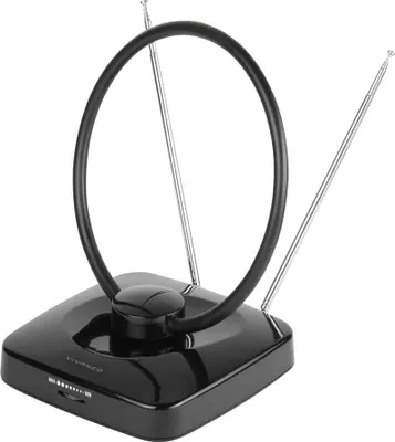 Zdjęcie produktu dla ViVanco™TVA 3040, Wewnętrzna, Czarny, 1,5 m, DVB-T, DVB-T2, DAB, DAB+, FM, VHF
