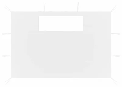 Immagine prodotto di vidaXL Pareti laterali del padiglione con finestre 2 pz. Bianco
