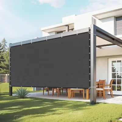 Immagine prodotto di Rete ombreggiante in tessuto di protezione solare 90% di protezione della privacy - 244x366cm nero - Ideale per il giardino