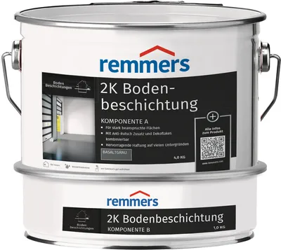 Produktbild von Remmers 2K Bodenbeschichtung basaltgrau 5 kg, Beton- und Bodenfarbe