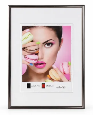 Produktbild von Photo Style Kunststoff Bilderrahmen Fotorahmen Wanddeko Collage Foto Poster - Farbe: Stahl | Format: 21x29,7 DIN A4