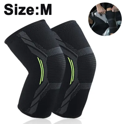 Produktbild von 2-pack knee brace, elastic breathable knee pads, anti-slip compression knee brace perfect for meniscus tears, arthritis, tendinitis, running, squats, sports, women and men(m)