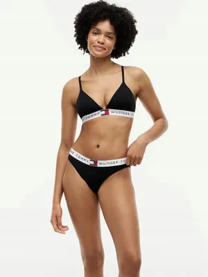 Zdjęcie produktu dla Figi damskie Tommy Hilfiger UW0UW05617 CZARNY - S wygodne bawełniane majtki