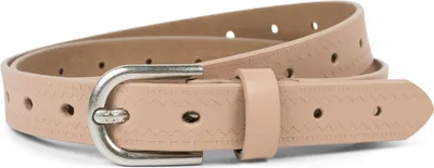Produktbild von styleBREAKER Damen Leder Gürtel Unifarben mit Azteken Zacken Prägung und geprägtem Dorn, kürzbar 03010110
