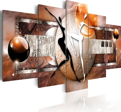 Produktbild von Modernes Wandbild 020101- 221 (100x50) - 5 Teilig Bilder Fotografie auf Vlies Leinwand Foto Bild Dekoration Wand Bilder Kunstdruck Abstrakt