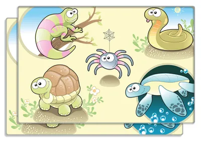 Produktbild von Wallario Frühstücksbrettchen 2er Set aus Glas, je 20 x 30 cm, mit rutschfesten Füßen, Motiv Lustige Comictiere