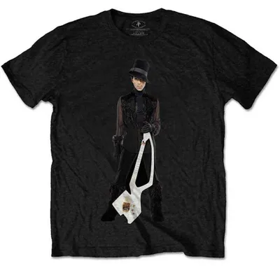 Obrázok produktu pre Prince W2A White Guitar (Back Print) Black M Tričko