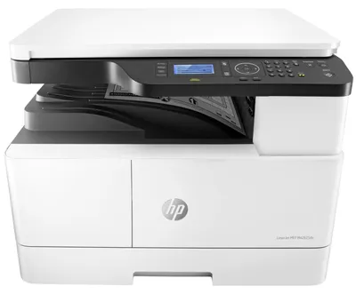 Imagen del producto de Impresora multifunción HP LaserJet M42625dn, en blanco y . Solo conexión Ethernet. Funciones: impresora, copiadora, escáner. Tecnología: láser. Impresión: en blanco y . Resolución: 1200 x 1200 DPI. Copiado: en blanco y . Escaneo: a color. Formato: A3
