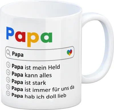 Produktbild von Papa ist mein Held Suchmaschine Kaffeebecher