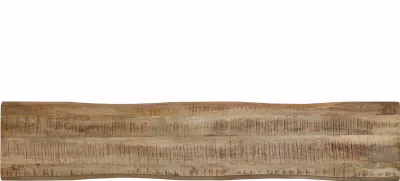 Produktbild von Holzplatte 200x40 cm Emilio, Bretter aus Mangoholz massiv + raue Oberfläche, Baumkanten-Platte für Heimwerker, geeignet für Arbeitsplatten, Tische & Fensterbretter