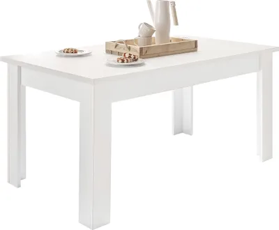 Produktbild von Esstisch mit 160 cm Breite in Pinie weiß, Landhaus-Stil - RAPLA-61