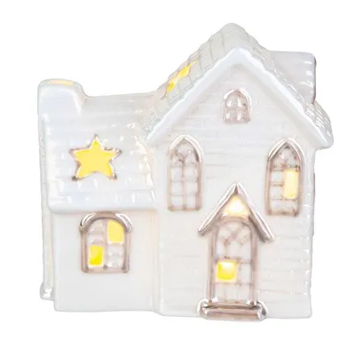 Produktbild von Haus mit LED - ca. 11,5 x 5,5 x 10,5 cm