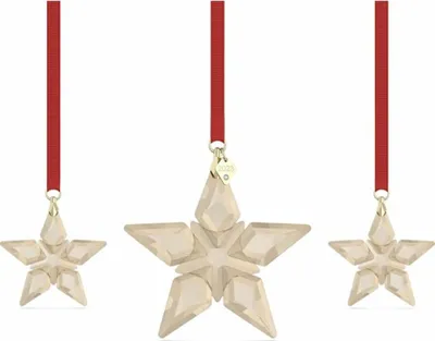 Zdjęcie produktu dla Swarovski ANNUAL EDITION ORNAMENT 3 er SET FESTIV 2023 Sterne Set Weihnachtsornamente /Abverkauf nur solange Vorrat reicht