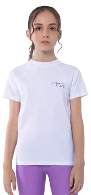 Produktbild von TIZAX Mädchen Kurzarm UV Schwimmshirt Kinder Badeshirt UPF50 + Schnelltrocknend