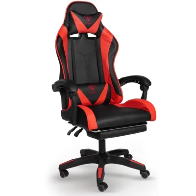 Produktbild von Chefsessel Stuhl Home Office Chair Racing Bürostuhl Sportsitz Büro Stuhl,Farbe:Schwarz/Rot