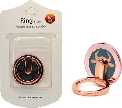 Zdjęcie produktu dla Uchwyt Telefonu Stojak Gold Uniwersalny Vega Ring Holder Blue
