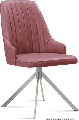 Produktbild von Esszimmerstuhl (8er-Set) Dorrit 52x91x60 Edelstahl/Rosewood