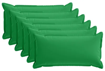 Imagen del producto de vidaXL, funda de cojín, 6 unidades, color verde HOUTEN, 40 x 80 cm, poliéster