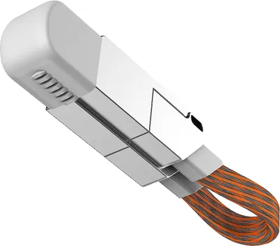 Produktbild von INF 4-in-1 Orange-Graues Datenkabel-Schlüsselanhänger - Schnellladung