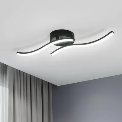 LED-Deckenleuchte 12W 1300lm kaltweiß 6500K schwarz 52cm