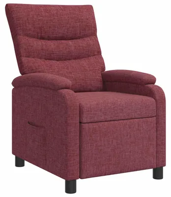 Image de vidaXL Fauteuil relax vin rouge tissu