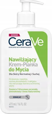 Image de CeraVe crème nettoyante hydratante pour les peaux normales à sèches, 473 ml