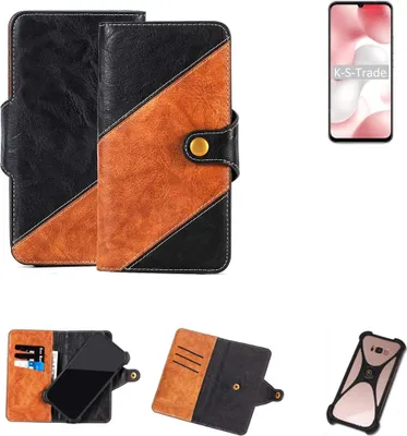 Produktbild von K-S-Trade Handyhülle Schutzhülle Bookstyle Case Wallet-Case kompatibel mit Xiaomi Mi 10 Lite Zoom Edition Handy Cover Bumper Klapphülle schwarz