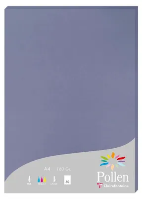 Produktbild von Clairefontaine Papier A4 Pollen 160g vergissm 50Bl