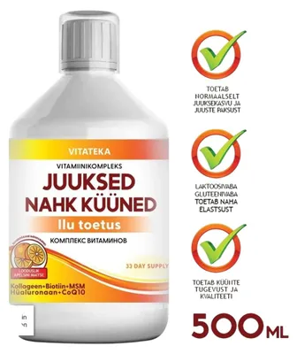 Obrázek produktu pro Vitamínový komplex pro vlasy, pokožku a nehty – 500 ml – Vitateka