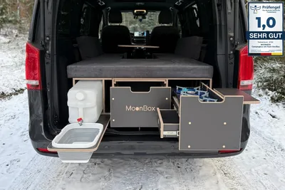 Produktbild von Moonbox Campingbox Schlafsystem Campingküche Van/Bus 119cm Modify Dunkelgrau