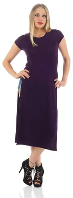 Produktbild von Longshirt mit Schlitze Shirt; Lila/S/M 36/38