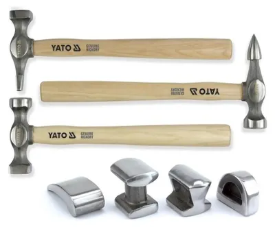 Produktbild von Yato YT-4590, Kohlenstoffstahl, Holz, Chrom, Holz, 4,9 kg, 7 Stück(e)