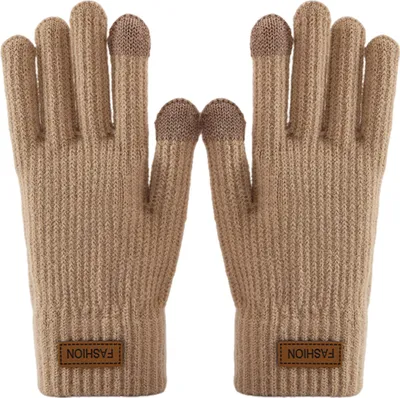 Produktbild von Damen-Winterhandschuhe mit Touchscreen, warme Strickhandschuhe, weiche, dicke Handschuhe mit vollen Fingern für tägliche Ausflüge, Autofahren im Freien