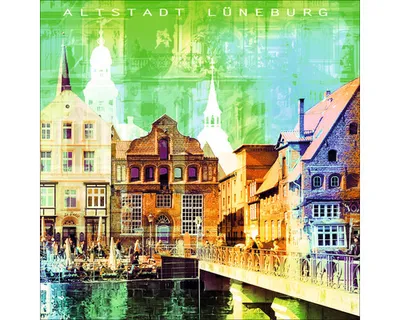 Produktbild von Glasbild Lüneburg Altstadt 50x50 cm