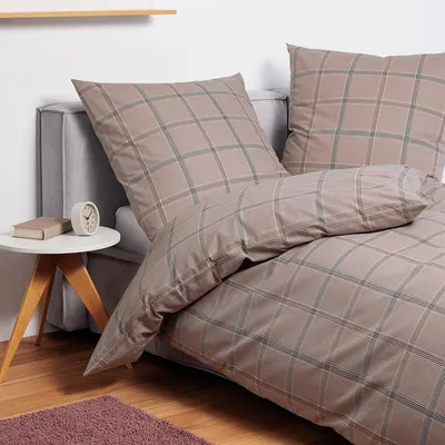 Produktbild von Janine Feinbiber Bettwäsche Davos 65189 200x220 cm + 2x 80x80 cm taupe