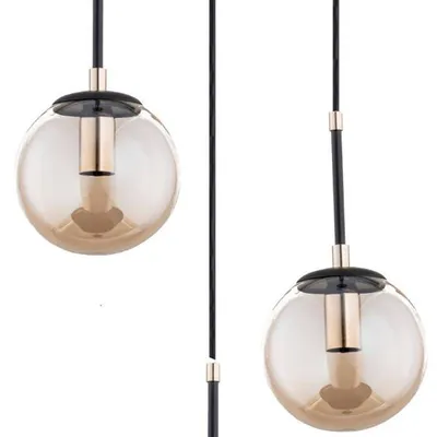 Obrázok produktu pre Luster Sebia čierno-jantárový 3xE14x40W sklo rozmery: 90x36x36 cm IP20 Alfa