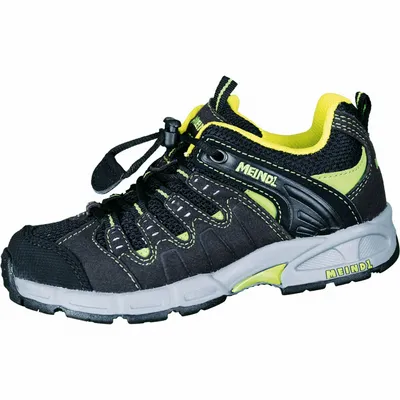 Produktbild von Meindl Respond Jr. Jungen Velour-Mesh Outdoorschuhe lemon schwarz,  Clima-Futter, 4432146/28