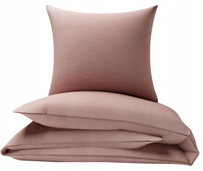 Produktbild von Nyks Baumwoll-Bettwäsche-Set 160x200 Kaffeefarbe uni