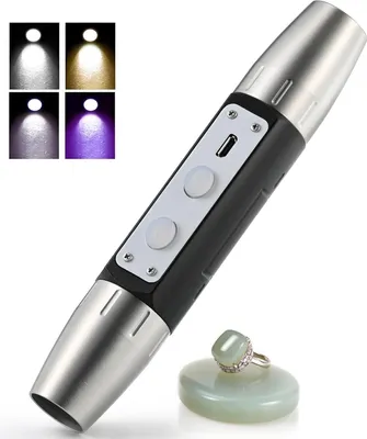 Produktbild von Edelstein Identifikation Lampe, Tragbare Mini Jade-Taschenlampe, USB Lampe zur Identifikation von Edelsteinen und Mineralien, Schmuckbewertung