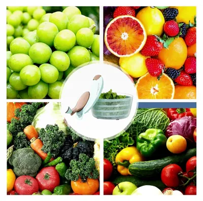 Produktbild von Gemüseschleuder mit großer Kapazität und Handkurbelbetrieb, wiederverwendbar, Küchengerät zum Trocknen von Salat in Schüsselform