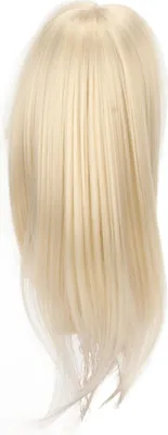 Immagine prodotto di bambola 1/6 con snodo sferico, parrucca per capelli color oro latte lunga da 15,5 a 17 cm con frange da realizzare da soli